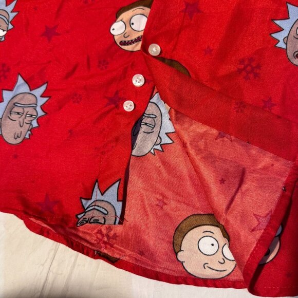 Suitmeister Rick and Morty Red AOP Long Sleeve Button Up Men's Shirt - M - Picture 3 of 7
